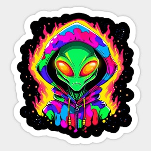 trippy alien Sticker